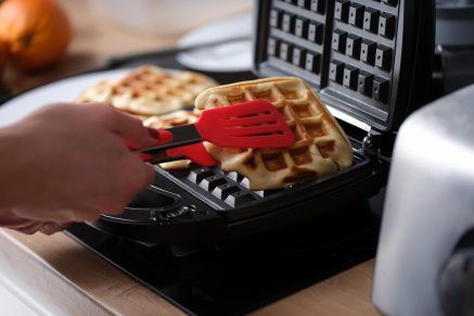 How to clean a waffle iron.