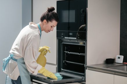 How to clean an oven and stovetop.